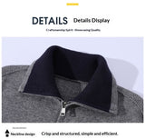 Mens Sweater Zip-Up Cardigan Coat