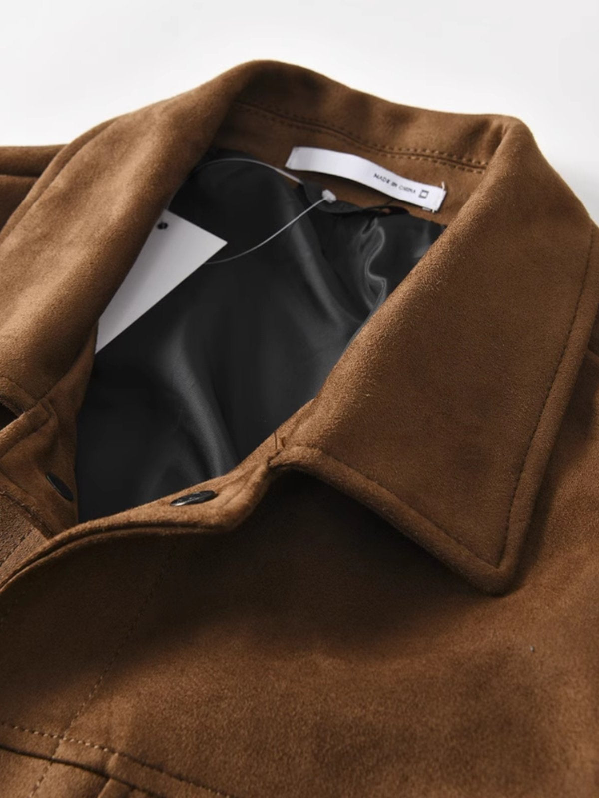 Retro Suede-Like Fabric American-Style Lapel Casual Work Jacket