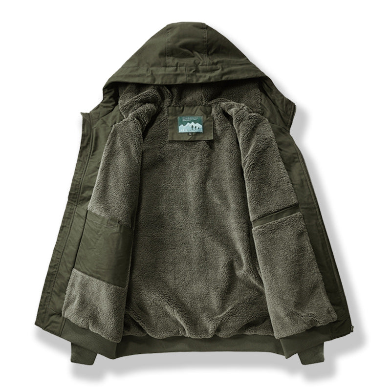 Men's Winter Padded Cotton Workwear With Fleece Lining