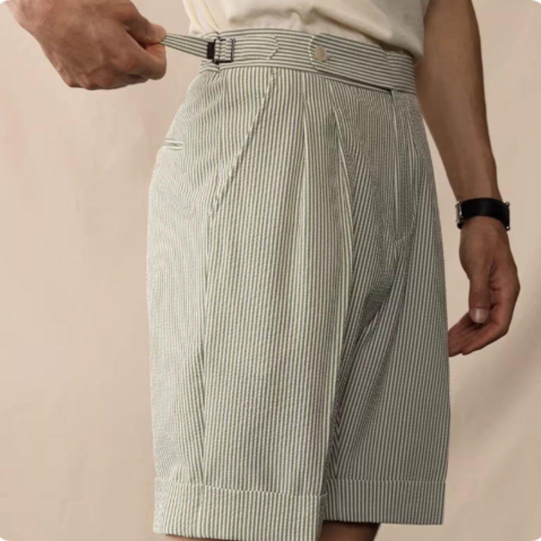 Men's British Breathable Mid-Waist Bubble Fabric Shorts