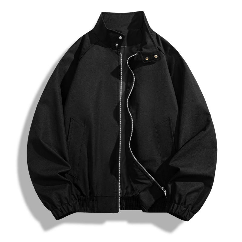 Stand Collar Jacket For Men Loose Casual Jacket