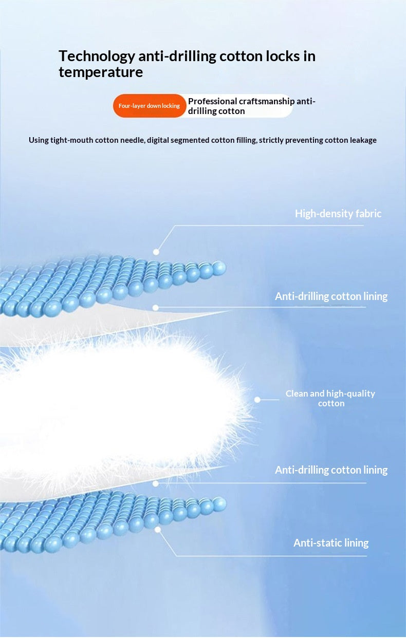 Mens Winter Loose, Padded Fleece Jacket With A Fake Two-Piece Design For Warmth