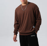 Mens Jacquard Striped Sports Hoodie With A Relaxed Fit And Dropped Shoulder Sleeves