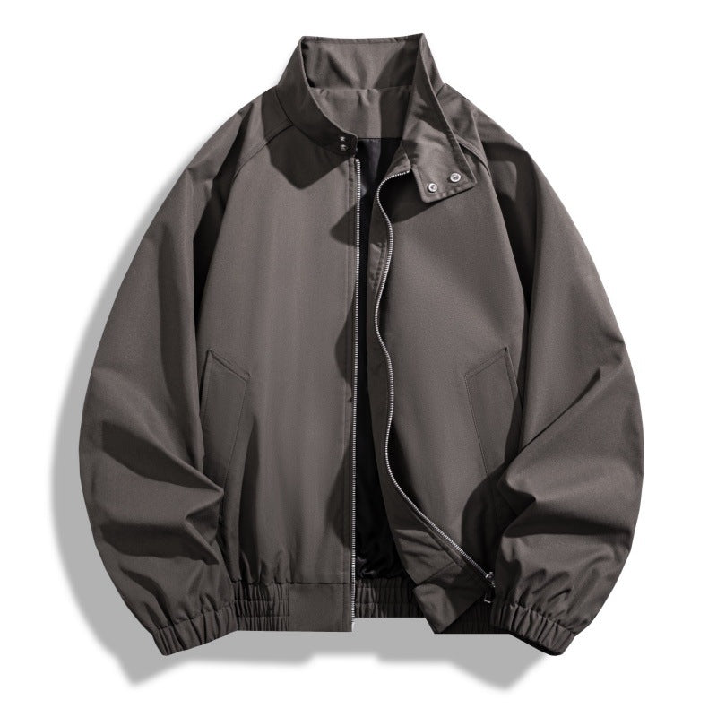 Stand Collar Jacket For Men Loose Casual Jacket