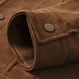 Retro Suede-Like Fabric American-Style Lapel Casual Work Jacket