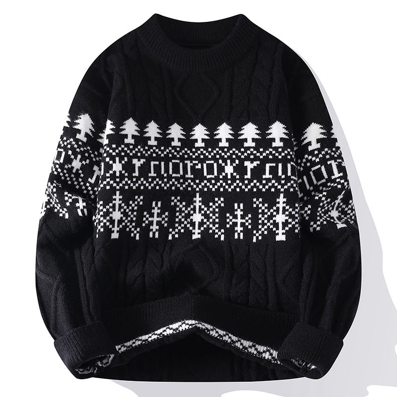 Crew-neck Pullover Sweaters