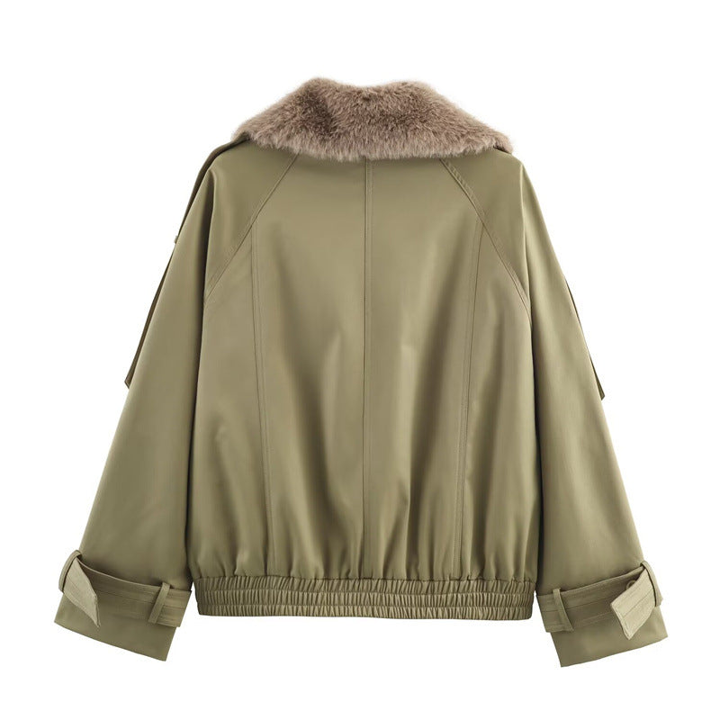 Fashionable European And American Style Short Trench Coat