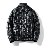 Manteau d'hiver chaud et brillant en coton épais, grande taille