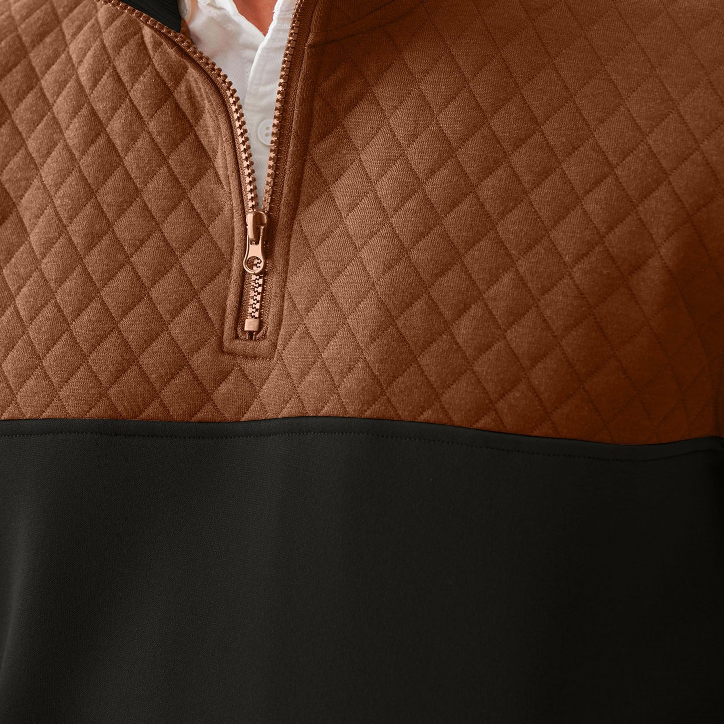 Men's Casual Color-blocked Long-sleeve Hoodie