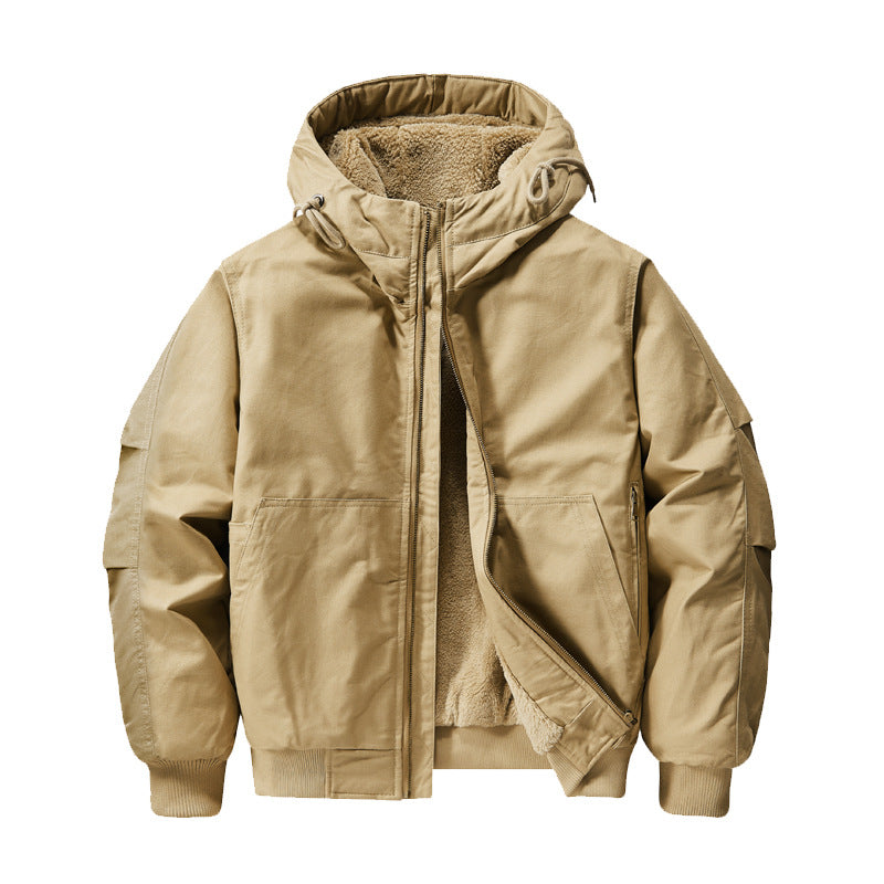 Men's Winter Padded Cotton Workwear With Fleece Lining