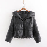 Warm Cotton Jacket, PU Leather Coat, PU Jacket