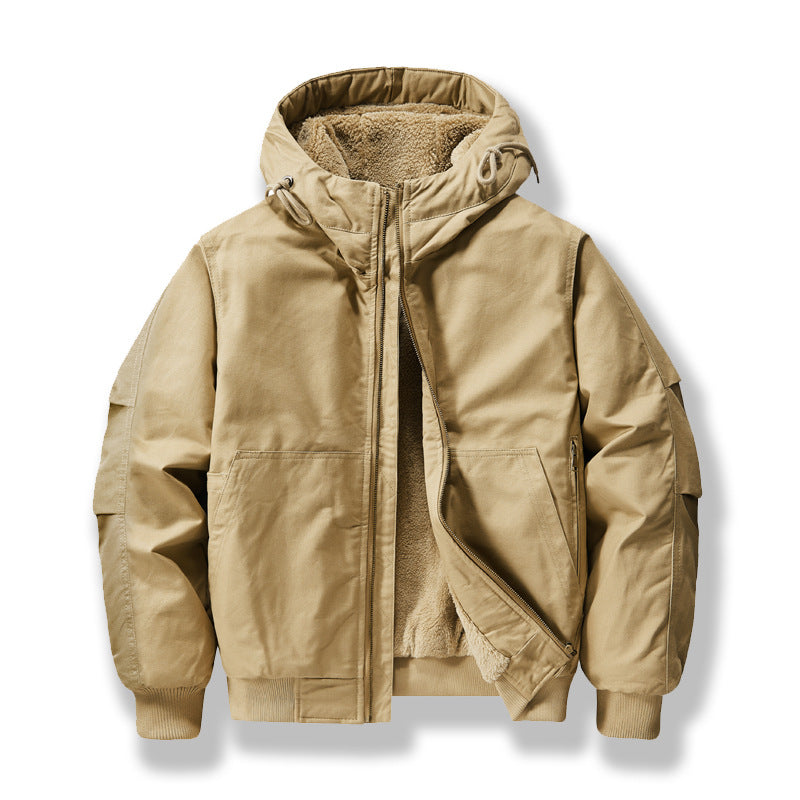 Men's Winter Padded Cotton Workwear With Fleece Lining