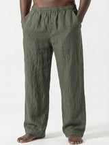 Men's Loose Casual Pants Linen Breathable Sweatpants
