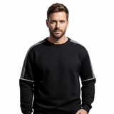 Nueva sudadera con capucha de manga larga y cuello redondo para hombre