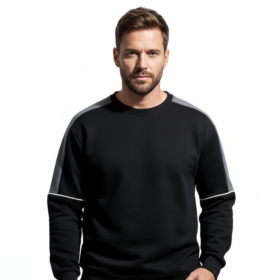 Nueva sudadera con capucha de manga larga y cuello redondo para hombre