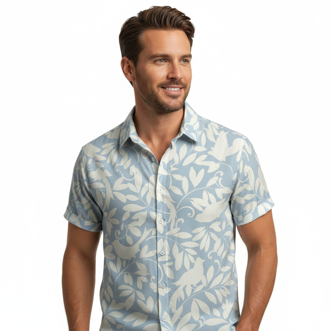 Breathable Quick-drying Casual Sports Short Sleeve 3D Printing Flower