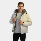 Mens Winter Loose, Padded Fleece Jacket With A Fake Two-Piece Design For Warmth