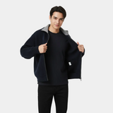 Mens Sweater Zip-Up Cardigan Coat
