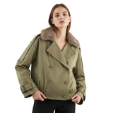 Fashionable European And American Style Short Trench Coat