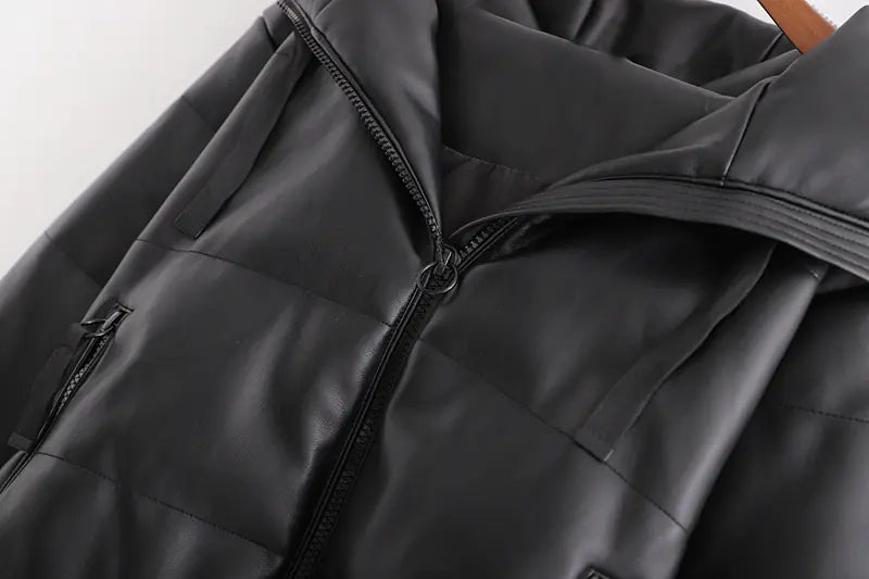 Warm Cotton Jacket, PU Leather Coat, PU Jacket